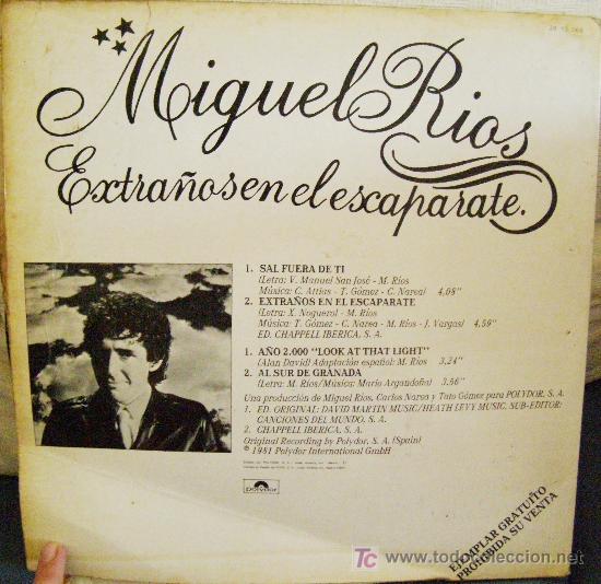 Discos de vinilo: miguel rios	extra&ntilde;os en el escaparate - Foto 2