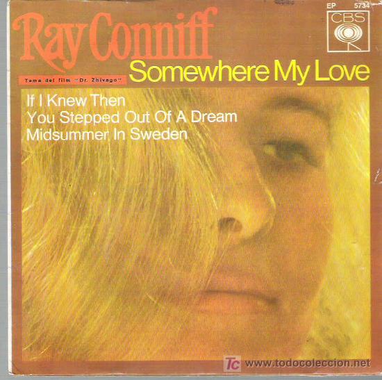 Discos de vinilo: ray CONNIFF - SOMEWHERE MY LOVE *** EP CBS 1966 - Foto 1