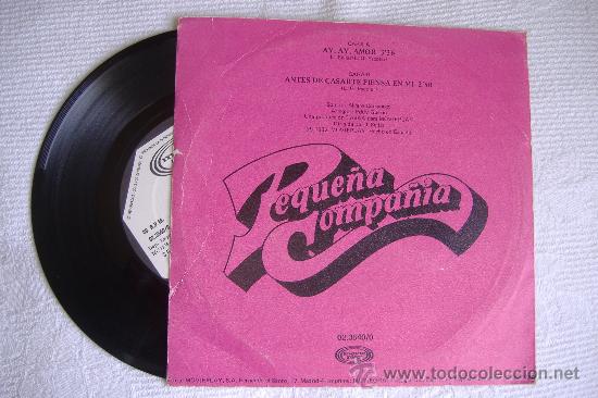 Discos de vinilo: peque&ntilde;a compa&ntilde;ia, single ay amor, oti 82 - Foto 2
