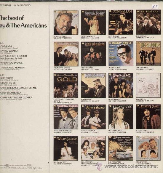 Discos de vinilo: JAY & THE AMERICANS / The best (LP MFP 1982) - Foto 2