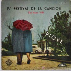 Discos de vinilo: 9º FESTIVAL DE LA CANCION SAN REMO1959 - DOMENICO MODUGNO / ACHILLE TOGLIANI / NATALINO OTTO *EP FON