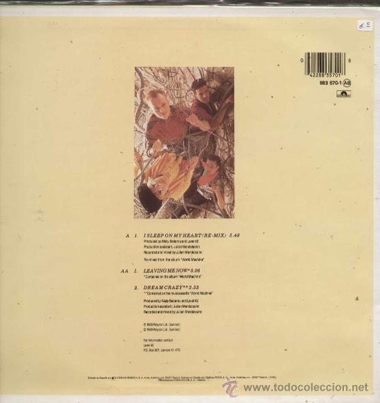Discos de vinilo: LEVEL 42 / Leaving me now (MAXI POLYDOR 1986) - Foto 2