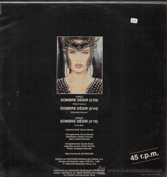 Discos de vinilo: MARLENE / Sommre desir (MAXI HORUS 1991) - Foto 2