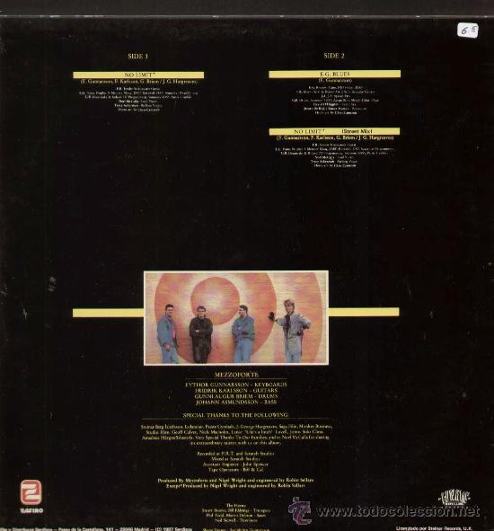 Discos de vinilo: MEZZOFORTE / No limit (MAXI POLYDOR 1987) - Foto 2