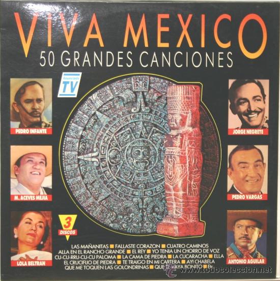 Dischi in vinile: VIVA MEXICO 50 grandes canciones 3 LPs 1991