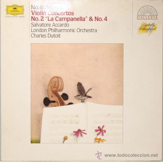 Discos de vinilo: NICOLO PAGANINI violin concertos N&ordm; 2 la campanella & N&ordm; 4 LP 1987