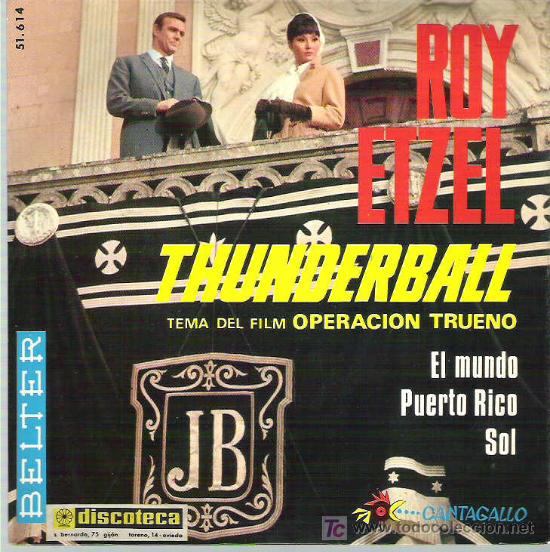 Discos de vinilo: roy etzel - thunderball ****ep 1966 belter discos - Foto 1