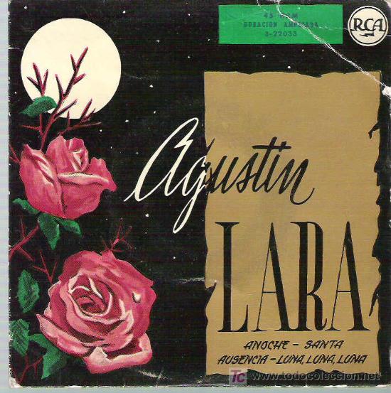 Discos de vinilo: agustin lara - anoche *** ep rca - Foto 1