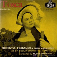 Discos de vinilo: SINGLE - TOSCA (PUCCINI) - RENATA TEBALDI & ENZO MASCHERINI / ST CECILIA ORCH. ROMA. Lote 14181128