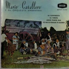 Discos de vinilo: SINGLE - MARIO CABALLERO Y SU ORQUESTA ARGENTINA - LA CUMPARSITA / LA VIRUTA.... Lote 19329804