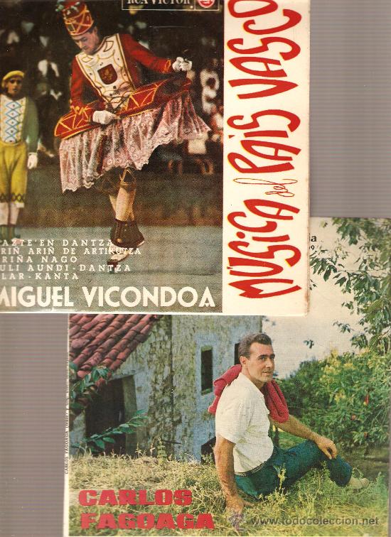 Discos de vinilo: 2 EP&acute;S  EUSKADI FOLK: MIGUEL VICONDOA + CARLOS FAGOADA - Foto 1