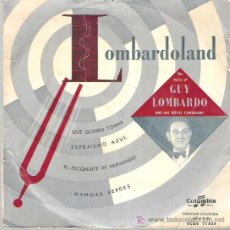 Discos de vinilo: GUY LOMBARDOLAND - QUE QUIERES TOMAR ** 1958 COLUMBIA EP