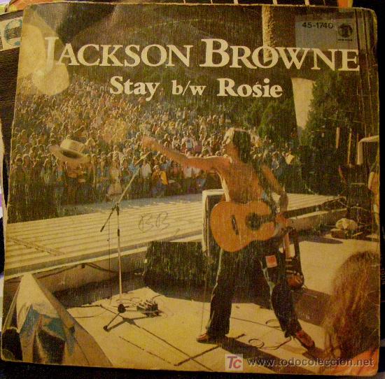 Discos de vinilo: jackson browne	stay b/w  rosie - Foto 1