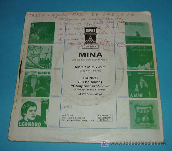 Discos de vinilo: MINA. AMOR MIO. CAPIRO - Foto 2