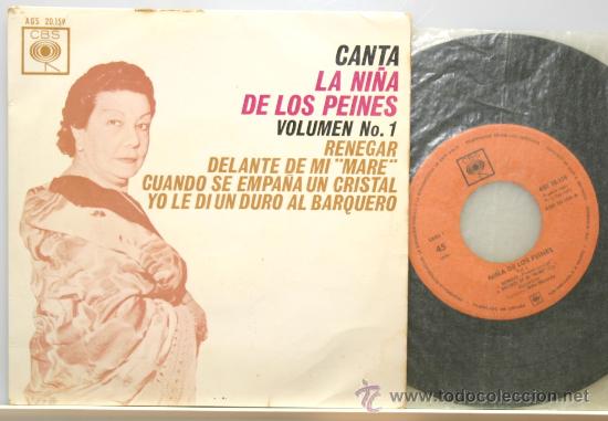 Disques de vinyle: LA NI&Ntilde;A DE LOS PEINES volumen N&ordm; 1 EP 7 CBS 1963