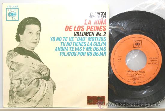 Disques de vinyle: LA NI&Ntilde;A DE LOS PEINES volumen N&ordm; 2 EP 7 CBS 1963