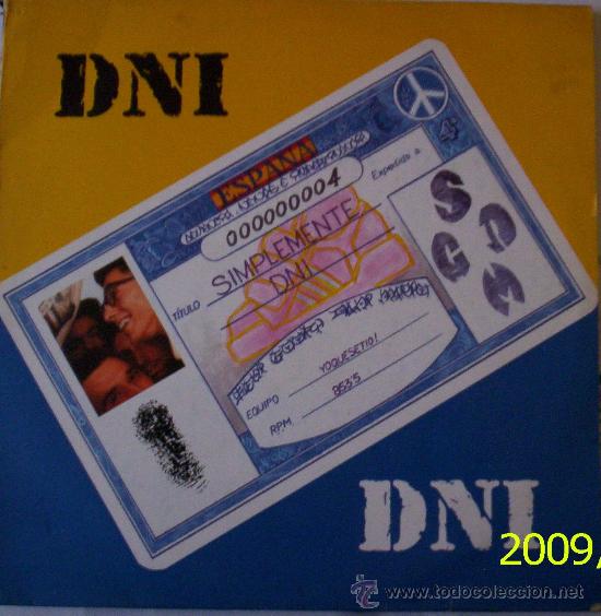 Discos de vinilo: DNI &rdquo;SIMPLEMENTE DNI&rdquo; - Foto 1
