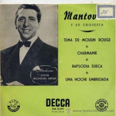 Discos de vinilo: MANTOVANI (EP DECCA) TEMAS EN PORTADA. Lote 14412739