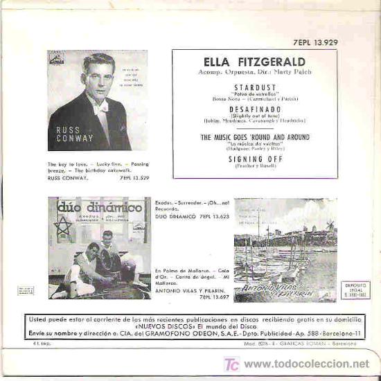 Discos de vinilo: ella fitzgerald - stardust *** espa&ntilde;a ep 1963 - Foto 2