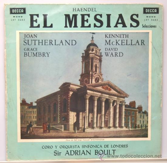 Discos de vinilo: HAENDEL el mesias LP DECCA 1962 - Foto 1