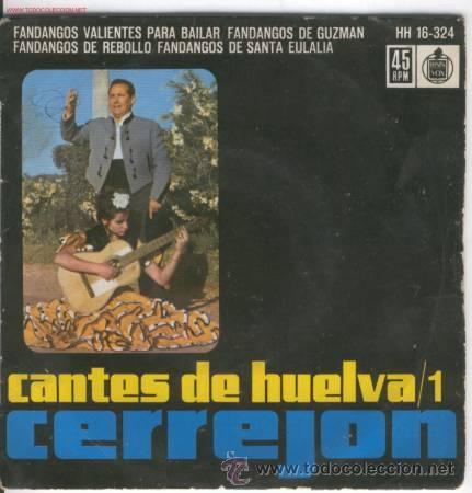 Discos de vinilo: CERREJON CANTES DE HUELVA - Foto 1