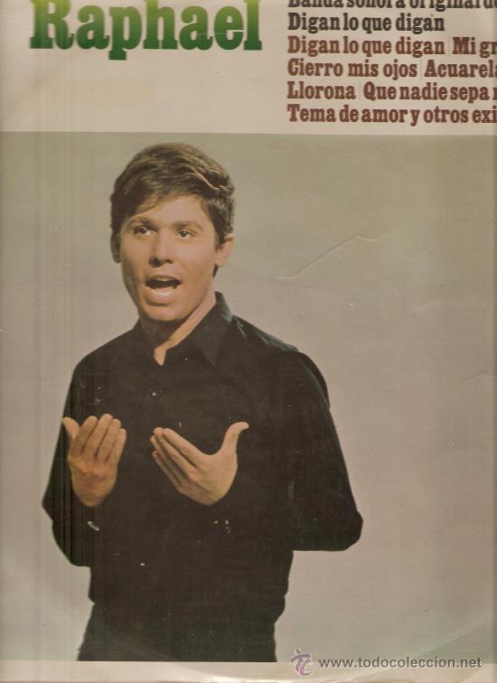 Discos de vinilo: LP RAPHAEL - BANDA SONORA DE LA PELICULA DIGAN LO QUE DIGAN - Foto 1