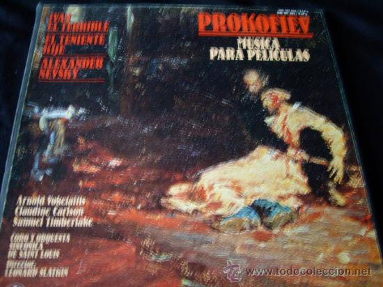 Discos de vinilo: PROKOFIEV-MUSICA PARA PELICULAS- CAJA 3LP -AMPLIO LIBRETO CON FOTOS