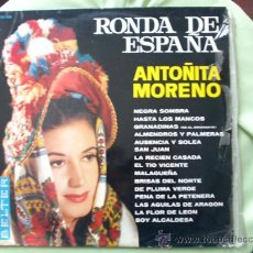 Discos de vinilo: ANTOÑITA MORENO - RONDA DE ESPAÑA - LP BELTER 1965 - NEGRA SOMBRA / MALAGUEÑA / SAN JUAN. Lote 14962915