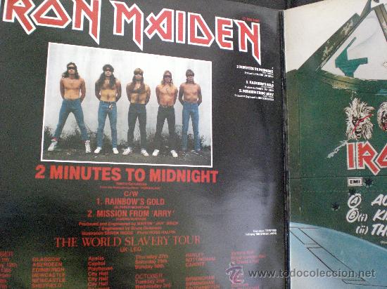 Discos de vinilo: IRON MAIDEN.2 MINUTES TO MIDNIGHT. - Foto 3