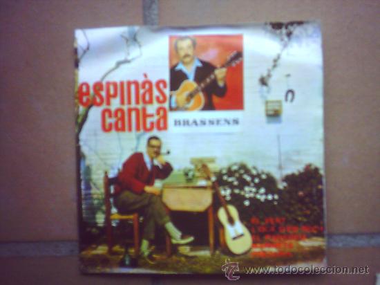 Discos de vinilo: SINGLE - ESPIN&Agrave;S CANTA BRASSENS. - Foto 1