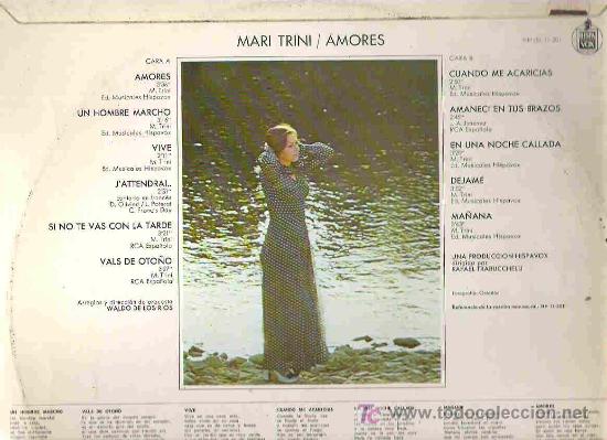Discos de vinilo: mari trini - amores *** lp hispavox 1970 - Foto 2