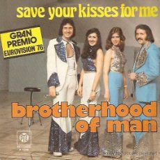 Discos de vinilo: BROTHERHOOD OF MAN FESTIVAL DE EUROVISION AÑO 1976 SINGLE SELLO PYE. Lote 15122999