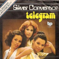 Discos de vinilo: SILVER CONVENTION FESTIVAL DE EUROVISION AÑO 1977 SINGLE SELLO BP. Lote 15123285