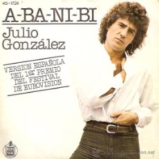 Discos de vinilo: JULIO GONZALEZ FESTIVAL DE EUROVISION AÑO 1978 SINGLE SELLO HISPAVOX EN ESPAÑOL. Lote 15123421