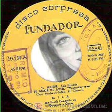 Discos de vinilo: MILA - MEJOR ( BRINCOS) EP 1967. Lote 15131058
