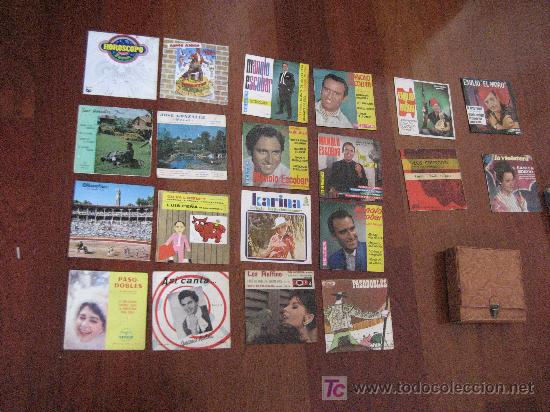 Discos de vinilo: LOTE DE 20 SINGLES EN VINILO DE CANCI&Oacute;N ESPA&Ntilde;OLA A&Ntilde;OS 60. EN SU ESTUCHE!!!!