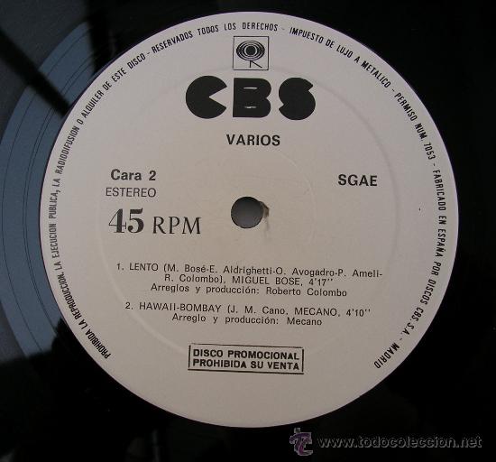 Discos de vinilo: MECANO Y VARIOS - MAXISINGLE PROMO CBS - 1985 - Foto 1