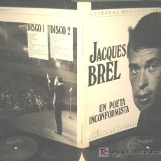 Discos de vinilo: JACQUES BREL - UN POETA INCONFORMISTA - 2 LP - BARCLAY 1989 - CIRCULO DE LECTORES - N MINT. Lote 25569858