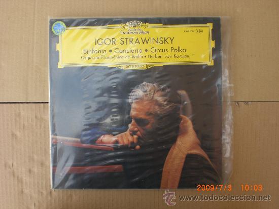 Discos de vinilo: STRAVINSKY, SINFONIA-CONCIERTO-CIRCUS POLKA - Foto 1