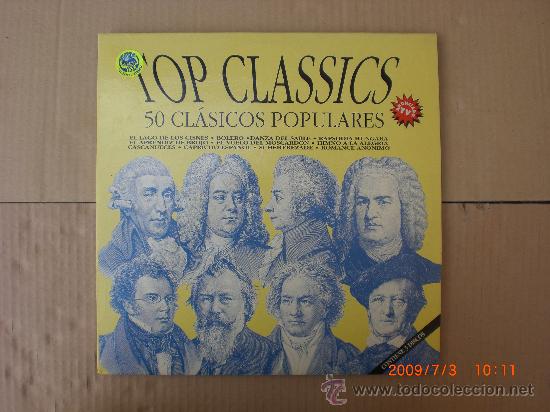 Disques de vinyle: TOP CLASSICS, 50 CLASICOS POPULARES