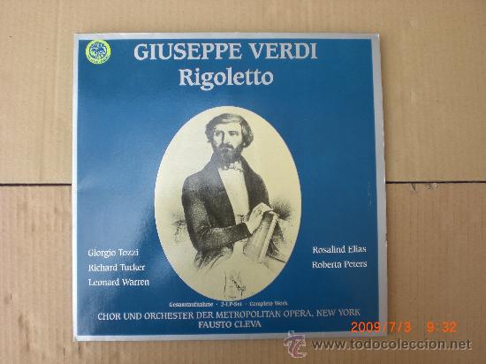 Discos de vinilo: GIUSEPPE VERDI, RIGOLETTO - Foto 1