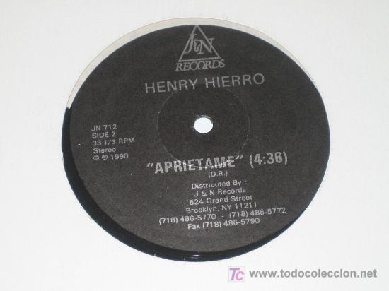 Discos de vinilo: HENRY HIERRO - MERENGUE - USA - MAXI - Foto 1