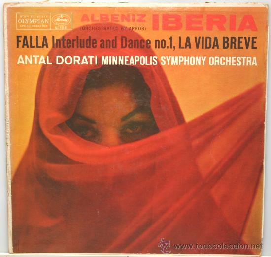 Discos de vinilo: ALBENIZ iberia LP mercury 1957 - Foto 1
