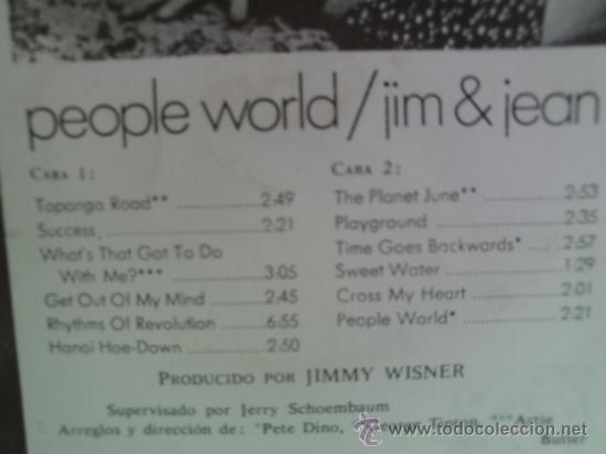 Discos de vinilo: JIM & JEAN ---- PEOPLE WORLD - Foto 2