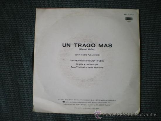 Discos de vinilo: SINGLE ESPONTANEOS - UN TRAGO MAS - 1991 EPIC - Foto 2