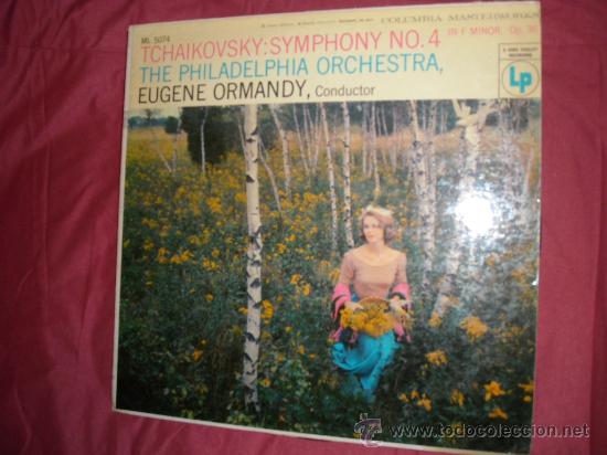 Discos de vinilo: TCHAIKOVSKY SYMPHONY N 4 EUGENE ORMANDY LP ML 5074 USA COLUMBIA - Foto 1