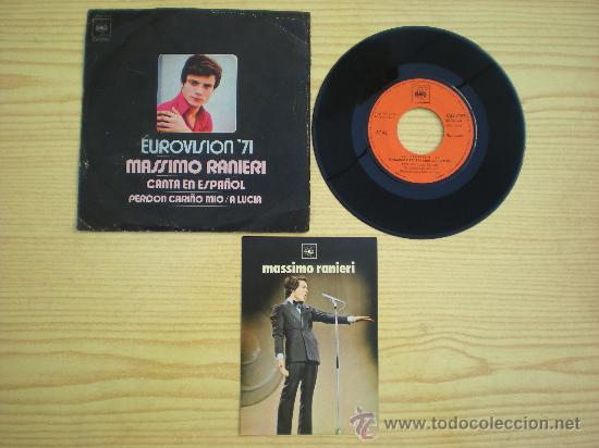 Discos de vinilo: MASSIMO RANIERI_EUROVISION VINILO 7 - Foto 1