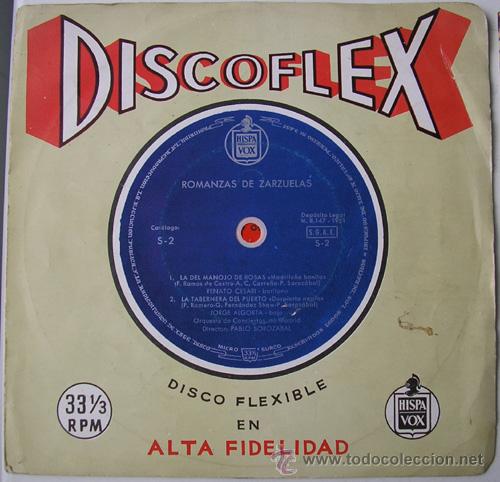 Discos de vinilo: DISCOFLEX - ROMANZAS DE ZARZUELAS - HISPAVOX 1961 - Foto 1