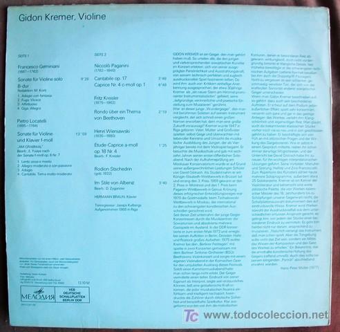 Discos de vinilo: ETERNA - GIDON KREMER - NM - Foto 2