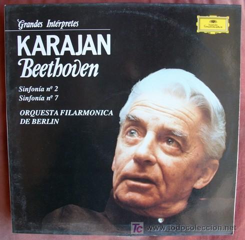 Discos de vinilo: DGG - BEETHOVEN - NO.2 & 7 - KARAJAN - Foto 1